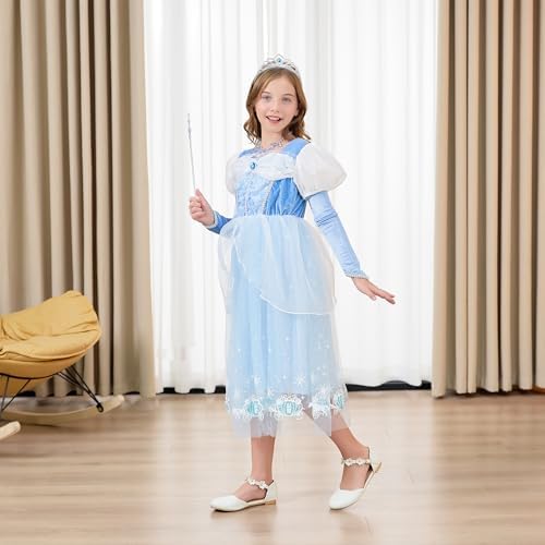 DLLYING Princess Cinderella Dress for Little Kids Toddler