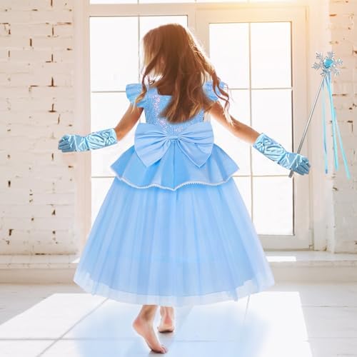 WYB Princess Halloween Costume Dress with Accessories for Girls 4-12