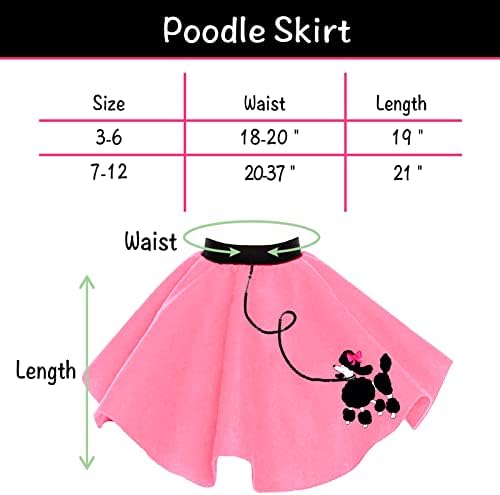 FAYBOX 1950s Poodle Skirt Costume Set for Girls 1
