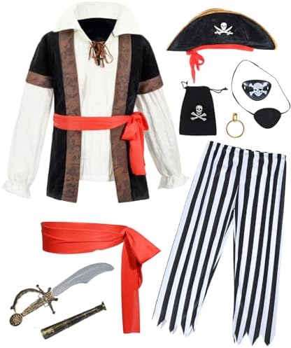 10-Piece Pirate Kids Costume Set