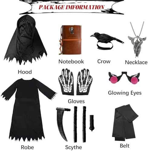 Halloween Grim Reaper Costume Scary Fun for Kids and Adults