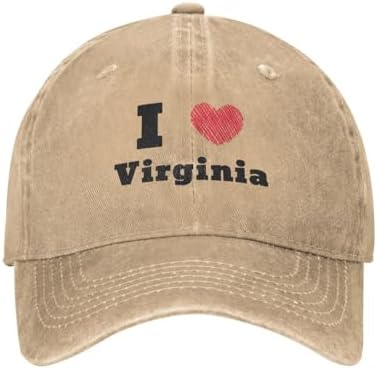 I Love Virginia Adjustable Baseball hat