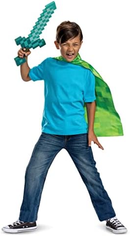 Pixelated Creeper Diamond Sword Costume Set