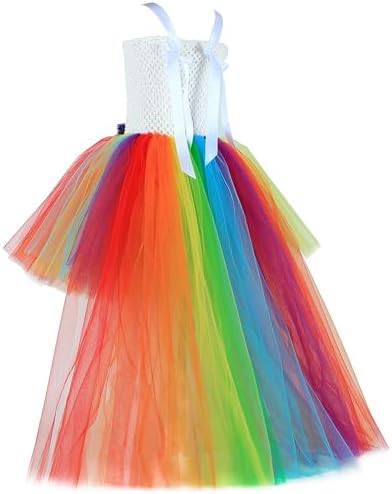 Elegant Handmade Girls Party Evening Dress with Train