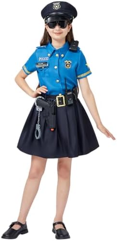 Spooktacular Halloween Police Officer Costume for Girls