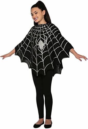 Rubies Spider-Web Decorated Poncho for Kids