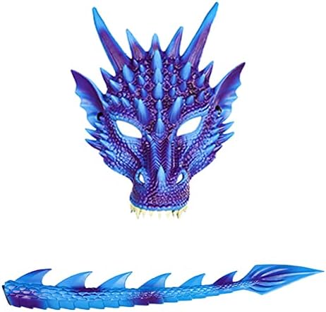 HoVoltaChildrens Dragon Wing Costume Dinosaur Tail Mask Set for Kids Halloween Costume