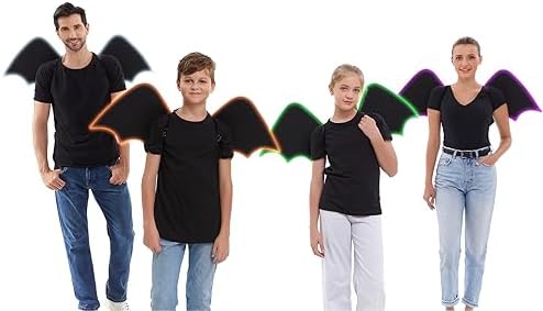 HSCTEK Light Up Bat Wings Cool Halloween costume for Kids Adults