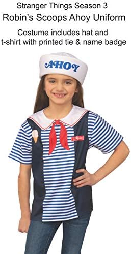 Rubies Rubies Girls Stranger Things Season 3 Robins Scoops Ahoy costume