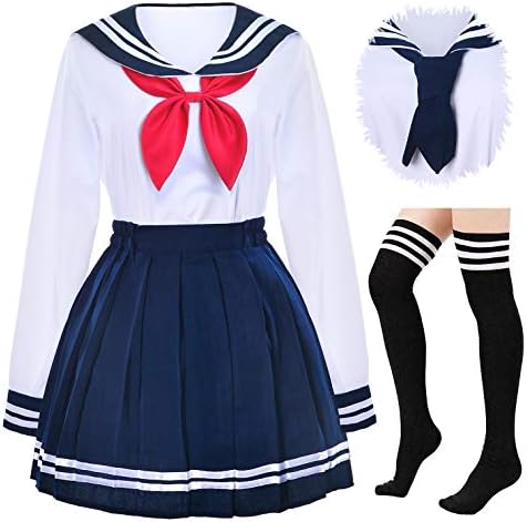 Unique Japanese Sailor School Girls Uniform