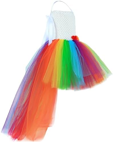 Elegant Handmade Girls Party Evening Dress with Train