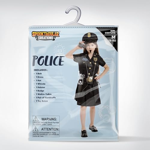 Spooktacular Girl Police Costume Toddler Set