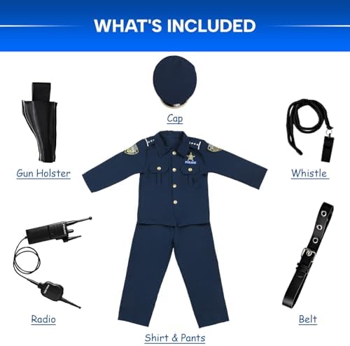 Dress Up America Police Costume for Kids Realistic CopUniform