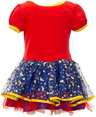 Warner Bros Justice League Wonder Woman Girls Cosplay Costume Dress Cape Headband