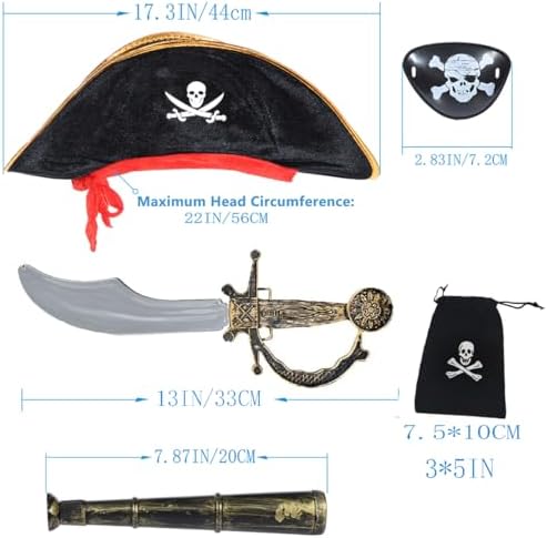 10-Piece Pirate Kids Costume Set