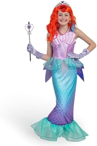 Spooktacular Mermaid Princess Costume Dress Up Set for Girls