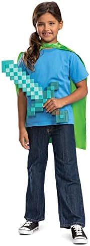 Pixelated Creeper Diamond Sword Costume Set