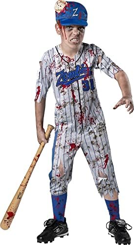 Zombie Baseball Player Halloween costume for boys Extra large spooky yet stylish