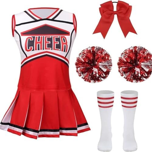 Dress Up as a Dynamic Cheerleader Halloween Kids Costume Set