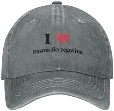 I Love Bosnia Herzegovina Adjustable Baseball Cap Men Women
