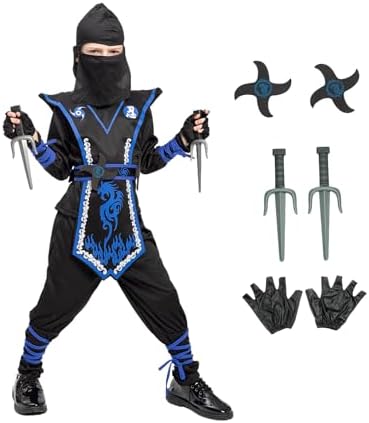 Jazgrom Kids Ninja Costume for Boys Halloween