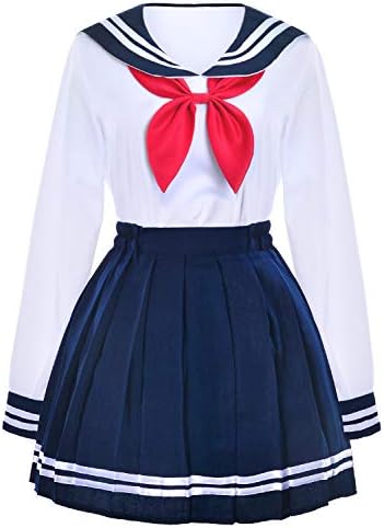 Unique Japanese Sailor School Girls Uniform