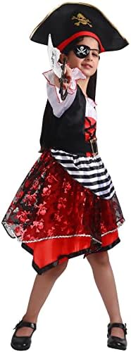 Girls Pirate Costume Accessories for Halloween Kids Fun