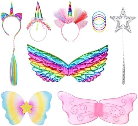 Jeowoqao Girl Dress Up Trunk Set 19 Pcs Princess Costume