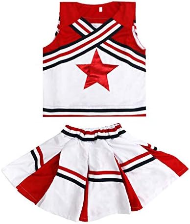 LOLANTAVIP Bright Red Cheerleader Uniform
