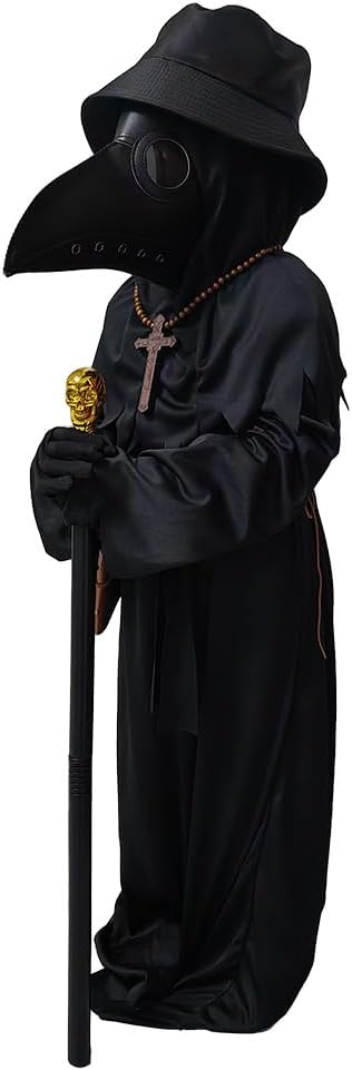 SENLI Plague Doctor Costume for Kids 9 in 1 Halloween Set