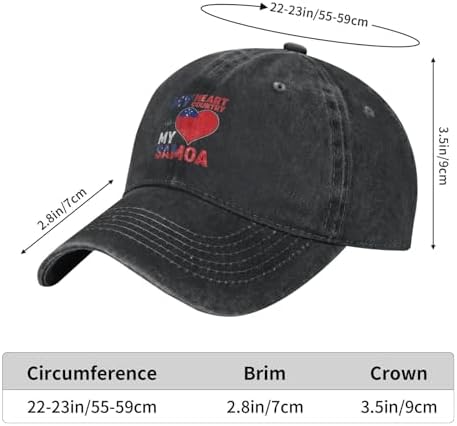 My Heart My Country My Samoa Baseball Cap For Men Women