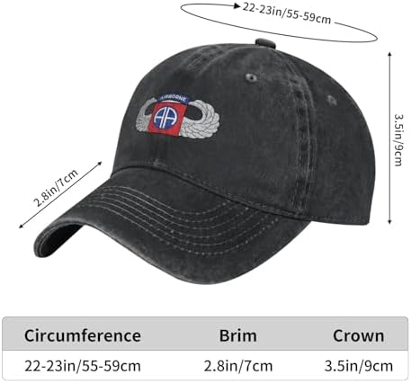 RTATBY 82nd Airborne Division Baseball Cap Women Men Sun Hat