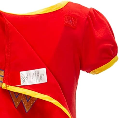 Warner Bros Justice League Wonder Woman Girls Cosplay Costume Dress Cape Headband