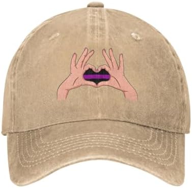 Holding A Heart Thin Purple Line Flag Baseball Cap