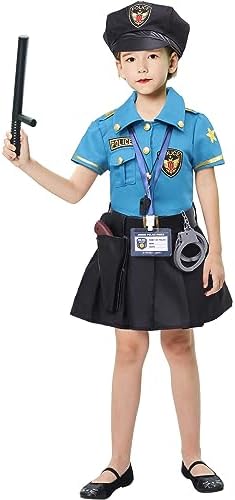 Girls Police Costume Kids Halloween