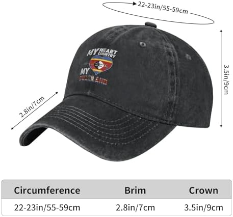 My Heart My Country My Swaziland Baseball Cap Dad Hat