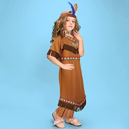 Boyiee Native Prince Indian Princess Costume for Kids Halloween Mardi Gras