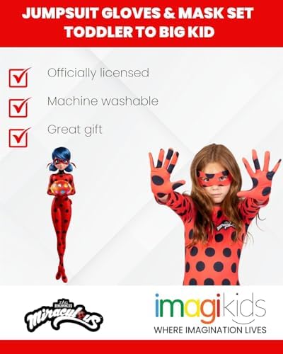 Miraculous Ladybug Girls 3-Piece Halloween Costume Set