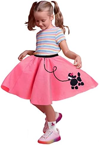 FAYBOX 1950s Poodle Skirt Costume Set for Girls 1