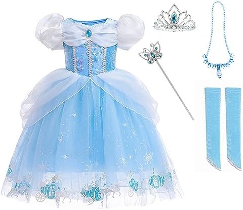 DLLYING Princess Cinderella Dress for Little Kids Toddler