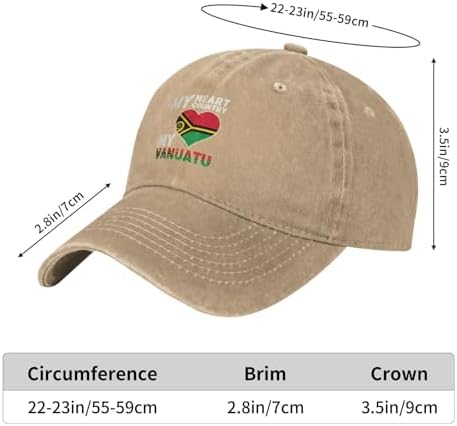 My Heart My Country My Vanuatu Baseball Cap - Relaxed Timeless Design