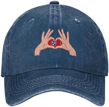 Holding A Heart Flag of Tennessee Baseball Cap