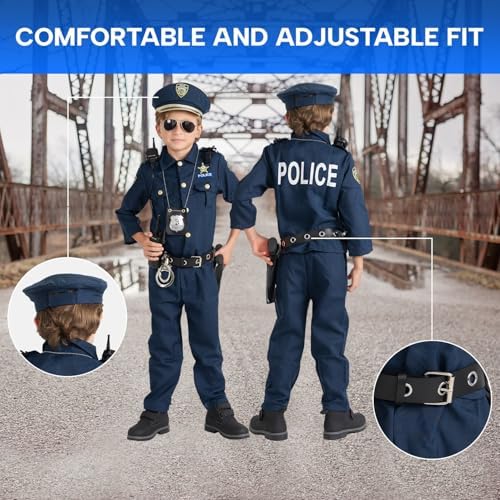 Dress Up America Police Costume for Kids Realistic CopUniform
