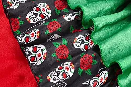 ReliBeauty Kids Day of the Dead Sugar Skull costume for Girls