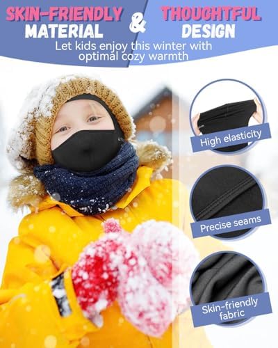 Hikenture Kids Balaclava Ski Mask - Fleece Hood with Helmet Liner
