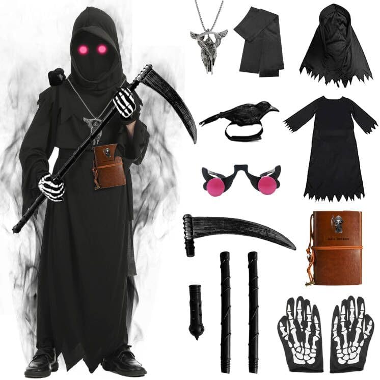Halloween Grim Reaper Costume Scary Fun for Kids and Adults