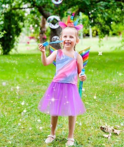 Jeowoqao Girl Dress Up Trunk Set 19 Pcs Princess Costume