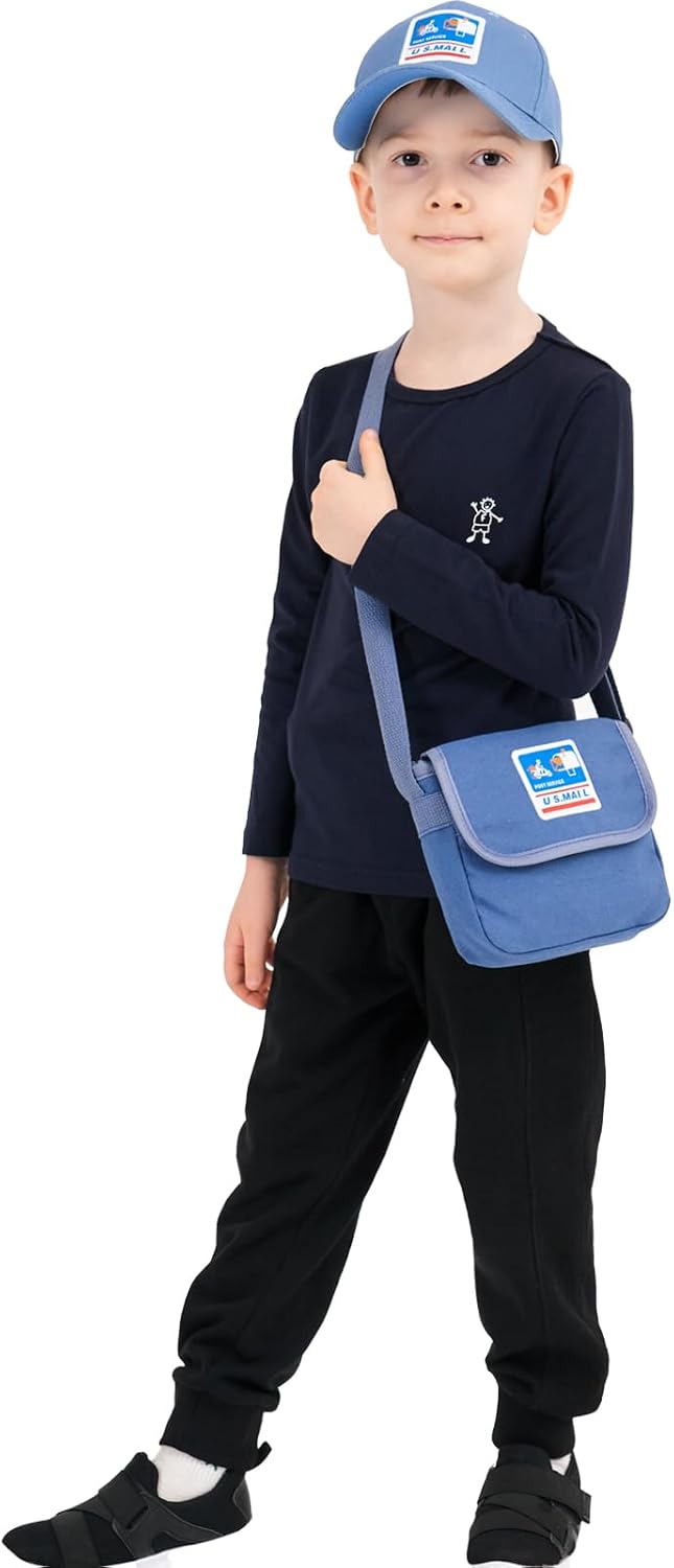 Mailman Costume Bucket HatPostman Bag 2 in 1 for Kids