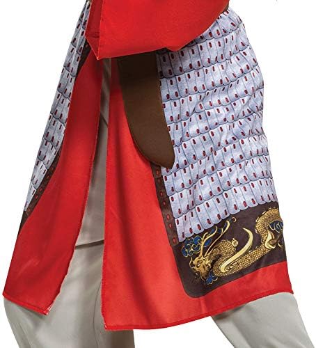 Mulan Costumes - Disney Live Action Girls Costume with Red Tunic and Grey Pants