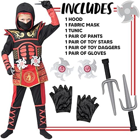 Spooktacular Red Ninja Costume for Kids